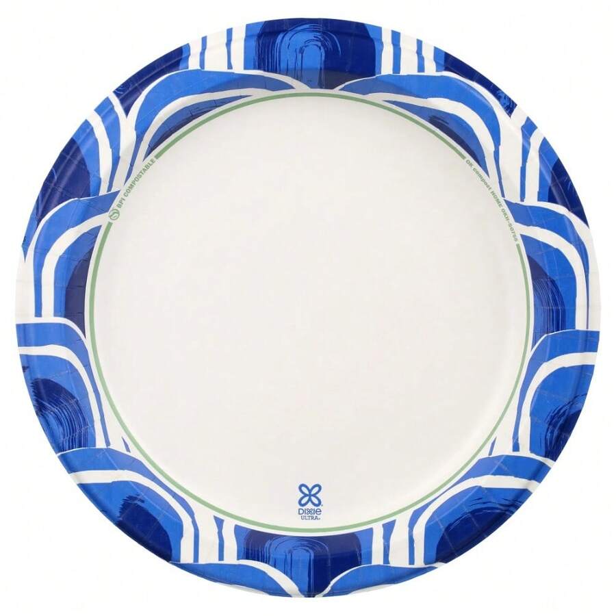 Dixie Ultra Disposable Paper Plates, 11", Multi-Color, 25 Count