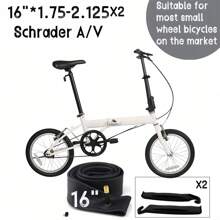 2pcs Versatile Bicycle Thick Butyl Inner Tubes, 16"/18"/20"X1.75/1.95/2.125 - Premium Bike Tube With Tire Levers, Schrader Valve, Suitable For Youth Bikes, Mountain Bikes, Cycling Accessories/Equipment, Gift For Family/Boyfriend/Girlfriend/Husband/Wife - Black - View 7