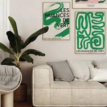 1pc Moderne Abstracte Lijn Blauw Groen Bauhaus Galerij Muur Prints Canvas Schilderij Tentoonstelling Poster Vintage Woonkamer Foto's Decor Geen Lijst