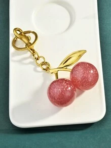 1pc Cherry Charm Accessory Women's Bag Or Keychain Charm Cherry Adornment Individualized Bag Decoration For Women Stylish Bag Charms Keychain Charms Party Gifts Gift Goodies For Women Commuting