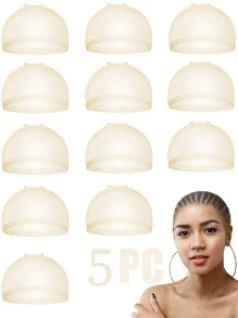 Transparent HD Wig Cap For Women, Stretchy Nylon Wig Cap, Invisible Ultra-Thin Stretchy Stocking Caps For Lace Front Wigs(10/15/20/30/50/100 PC)