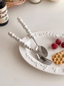 1/2/4/6/12 Stück einzigartiges Besteckset mit Perlmuttgriff aus Keramik, bestehend aus Steakmessern, Dessertgabeln und Löffeln - kreative Küchenhelfer und Accessoires, einschließlich Messer, Gabeln und Löffel - perfekt für den täglichen Gebrauch, Geburtstagsfeiern, Feiertage und als Schulmaterial