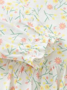 Balabala Baby Girls' Sweet Tulle Dress, Adorable And Elegant Spring Wear - White and Yellow - View 7