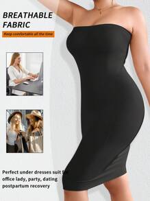 女士无肩带塑身衣 收腹连衣裙 无缝全身塑身衣