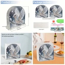 1pc/Set DIY Animals Diamond Art Tissue Holder -Owls, Bird, Chicken Pattern Designs Crystal Rhinestones Diamond Painting Napkin Holder Size