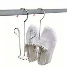 4pcs Shoes Drying Rack, Stainless Steel Shoe Hangers For Household, Stainless Steel Shoe Hangers - 2/4 Packs, Metal Space-Saving Rack With Hooks For Closet Organization, Unfinished Metal Construction, Waterproof And Rust-Resistant, Easy To Assemble, Versatile Home And Laundry Footwear Storage Accessory,Spring,Minimalist,Summer Tops