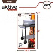 Aktive Bếp nướng than di động với bếp nướng 4 tầng ✅ Giao hàng 24/48 giờ đến Tây Ban Nha (bán đảo) - Nhiều màu - Xem 7