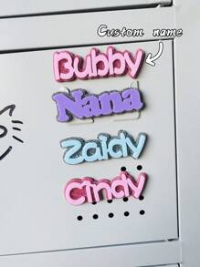 1 pièce Aimant de réfrigérateur personnalisé avec nom, aimants de nom de famille, aimants de nom de casier, aimants personnalisés de nom de réfrigérateur, aimants de nom en acrylique, cadeau idéal pour la famille et les amis, aimants pour réfrigérateur