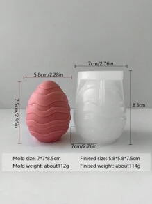 1pc Easter Egg Candle Silicone Mold, DIY Scented Candle, Plaster Diffuser Stone, Resin Decor, Handmade Craft, Suitable For Home Decor, Holiday Gift, Atmosphere Party Gifts Birthday Graduation Christmas Decorations Room Decor Christmas, Christmas Gifts