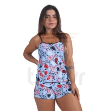 Kit With 10 Short Doll Pajamas In Light And Soft Printed Fabric - Multicolor - View 7