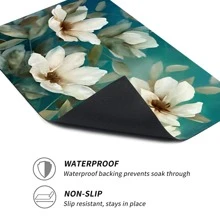 1 pezzo Sottopentola da bar con stampa di stile pittorico a tema fiore di magnolia, tappetino di drenaggio, tappetino di drenaggio in gel di silice per macchina da caffè, tappetino di drenaggio in gomma morbida, antiscivolo, super assorbente e resistente all'usura, per decorazione di tavoli da pranzo, ristoranti, cucine e patio, forniture per la cucina domestica - JQLSD-693 - Visualizzare 2