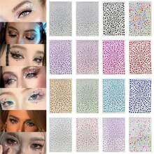 1 张美人鱼亚克力精致闪亮水钻贴纸，美人鱼风格贝壳形状和凸圆形水钻贴纸，适用于万圣节、圣诞节、狂欢节、生日、化妆、酒吧、俱乐部、狂欢派对、摄影道具、舞台表演 - 彩色 - 查看 11