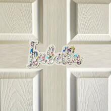 Placa personalizada con nombre, letrero de madera y acrílico personalizado para puerta, decoración de hogar y habitación, decoración de pared para dormitorio, regalo de cumpleaños, decoración navideña - Multicolor - Ver 19