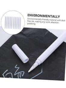 3pcs/5pcs/12pcsWhite Liquid Chalk Erasable Pen Marker For Glass Windows Electronic Blackboard Chalkboard Window Back To School