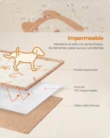 Feandrea Waterproof Dog Blanket MPPB040K01 - White - View 3