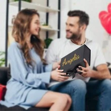 Personalized Gift Box With Lids Magnetic Custom Christmas Gift Box With Lid And Ribbon For Presents, Thank You Groom Gift Box, Wedding Gift Box, Bridesmaid Gift Box, Self Care Gift Box, For Christmas, Mother's Day, Birthdays, Bridal Gifts, Weddings Wraps Gifts, Ornamental, Reusable, Multi-Functional, Seal, Stylish, Exquisite, High-Quality, Cute, Adorable,Chic Design - Multicolor - View 4