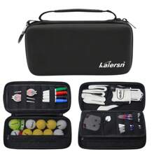 1pc Golf Storage Box, Golf Off-Course Accessories Organizer For Golf Accessories, Golf Bag Cover, T-Shirt Ball Marker Gloves Phone Keys, Golf Valuables Protection Box, Portable Golfer Gift For Men And Women, Golf Caddy Storage Box With Storage Slots For Divot Tools, Tees And Ball Markers - Multicolor - View 9