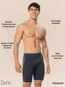 Keeper Kit 2 High Performance Seamless Thermal Sports Bermuda Shorts Resistant To Chafing For Men - 1 - 黑色和 1 - 鉛灰色 - 查看 5