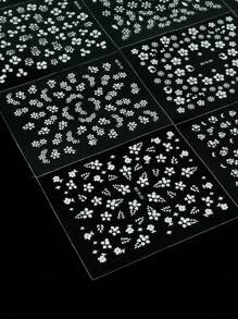 30 张金色五角星指甲贴纸星月几何风格贴花适用于 DIY 美甲装饰美甲师用品女士美甲沙龙用品 - 白色 - 查看 5