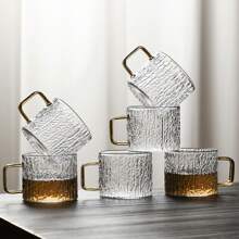 12/6/4/2pcs 130ml/Compact Cute Heatproof Transparent Glass Cup, Tea Cup, Espresso Glass Cup, Chinese Kung Fu Hot Tea Cup, Tea Cup Set, Suitable For Home, Party, Coffee Shop, Makes A Refined Gift