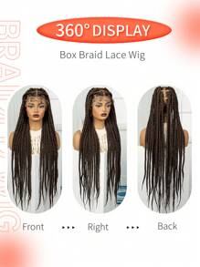 Full Lace Braided Wigs Knotless Box Braided Lace Wigs For Women With Baby Hair Synthetic Lace Front Colored Braiding Wigs