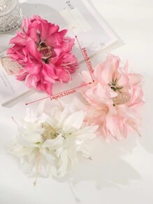 1pc Boho Style Oversized Faux Flower Hair Claw Clip, Suitable For Vacation, Everyday Use, Women Hair Accessories Beach Hair Clips Vacation Hair Clutch Summer - Multicolor - View 6