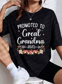 Promoted To Great Grandma Est 2025 First Time New Grandma T-Shirt