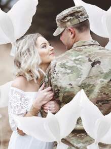 Set de 4 globos/1 globo blanco para lanzamiento al cielo conmemorativo, farolillos blancos tipo ángel para decoración de funeral, celebrar la abundancia de la vida, feliz cumpleaños en el cielo - Globos para boda - Suministros