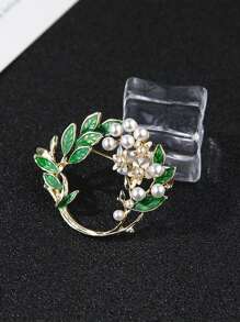 1 Stück Mode einfache Emaille Legierung Gardenie Brosche, elegantes Accessoire für Damenjacken & Anzüge
