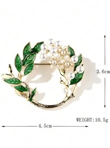1 Stück Mode einfache Emaille Legierung Gardenie Brosche, elegantes Accessoire für Damenjacken & Anzüge