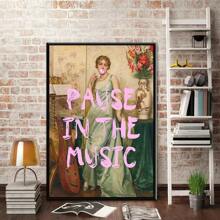1 pieza Pared Arte Carteles Citas Vintage Decoraciones Vintage Damas Soplando Burbuja de Goma Arte Impresiones Mujeres Vintage y Citas de Grafiti Lienzo Pósteres Murales Medievales Interesantes, Arte de Lienzo, Alta Calidad, Sin Marco - Multicolor - Ver 7
