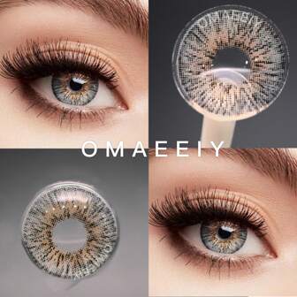 Een paar gekleurde contactlenzen met een diameter van 14,5 mm en een watergehalte van 40%, geschikt voor dagelijks gebruik en comfortabel om langdurig te dragen zonder de ogen te vermoeien.