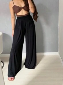 Duna Women's Wide Leg Pants Without Slits - Color Escarlata - Ver 2