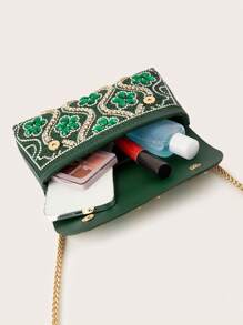 迷人、优雅、精致、安静的奢华亮片、时尚、闪亮的闪光装饰链条盒包、礼品包、完美的新娘钱包，适合婚礼、舞会和派对活动晚宴包、派对女孩、女士的晚宴包