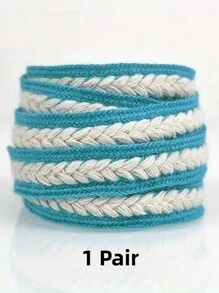 1 对编织小麦鞋带，适合休闲鞋、帆布鞋，完美搭配低帮运动鞋、透气平底鞋鞋带，时尚鞋带，适合运动、篮球、休闲鞋、高帮帆布鞋、新款靴子、登山鞋 - 彩色 - 查看 14