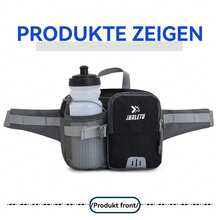 Gürteltasche, Sport-Gürteltasche aus Nylon mit großem Fassungsvermögen, Laufgürtel mit Aufbewahrung für Wasserflaschen, Multifunktionale Wasserflaschen-Hüfttasche,Wasserdichte Outdoor-Sport-Hüfttasche, für Outdoor-Sportarten, Laufen, Camping, Wandern, Bergsteigen