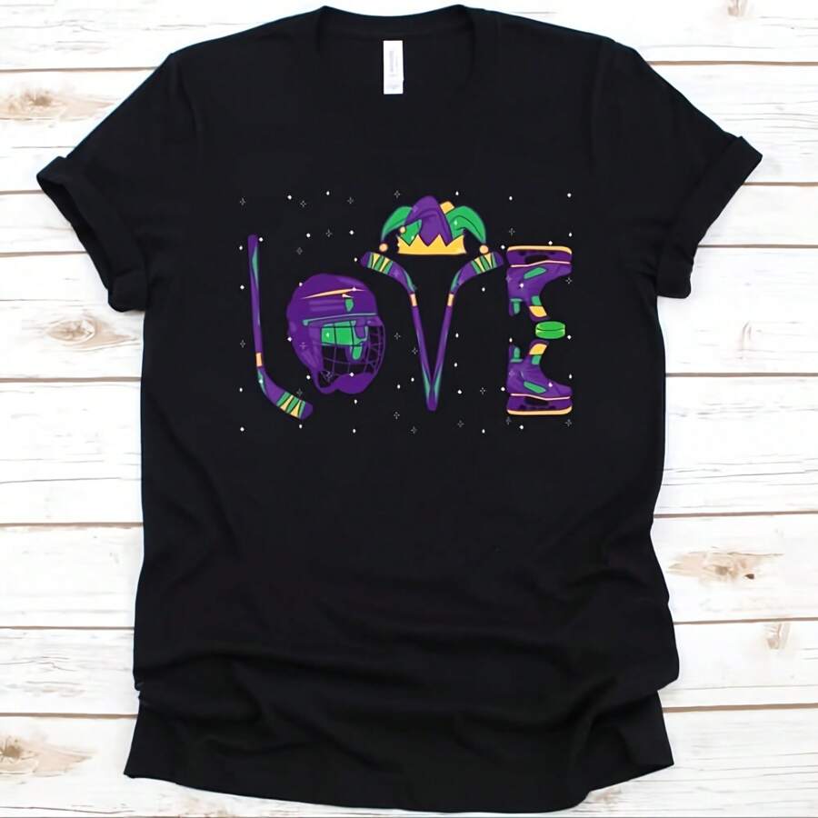 Love Mardi G Hockey Shirt, Gift For Mardi G, Mardi G Hat Design, Fat Tuesday, Hockey Players Shirt, Field Hockey Lovers, Ice Hockey