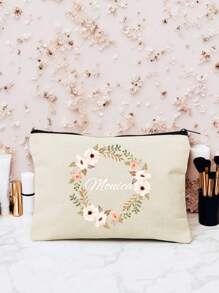 1 个化妆包，定制名称徽标化妆包，玫瑰红色心形手拿包，简单的爱，送给您的好朋友，为您的好朋友定制专属礼物可以根据您的独特设计定制，大容量化妆包，轻巧的拉链化妆包也非常适合零钱包、铅笔盒，非常适合购物、约会、度假、旅行、节日、派对或作为礼物，非常适合旅行、度假和户外探险 - 彩色 - 查看 2