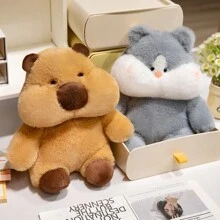 1pc Cute Plush Doll Doll, Rabbit, Duck, Slouchy Bear, Husky, Or Capybara Stuffed Animal, Home Decor Pillows & Companion - 彩色 - 查看 4