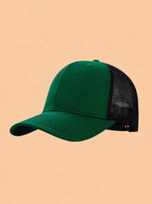 1pc Kids Baseball Mesh Cap, Solid Color Adjustable Snapback Hat, Suitable For Boys And Girls, Casual Wear For Spring & Summer - Multicolor - View 24