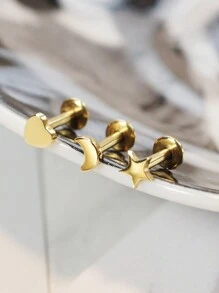 Single One S925 Sterling Zilveren Puncture Oorbel & Neuspiercing, Cadeau Voor Beste Vrouwen Meisjes Dagelijkse Verkleedcadeau Voor Moeder, Zussen, Vriendin Cadeau