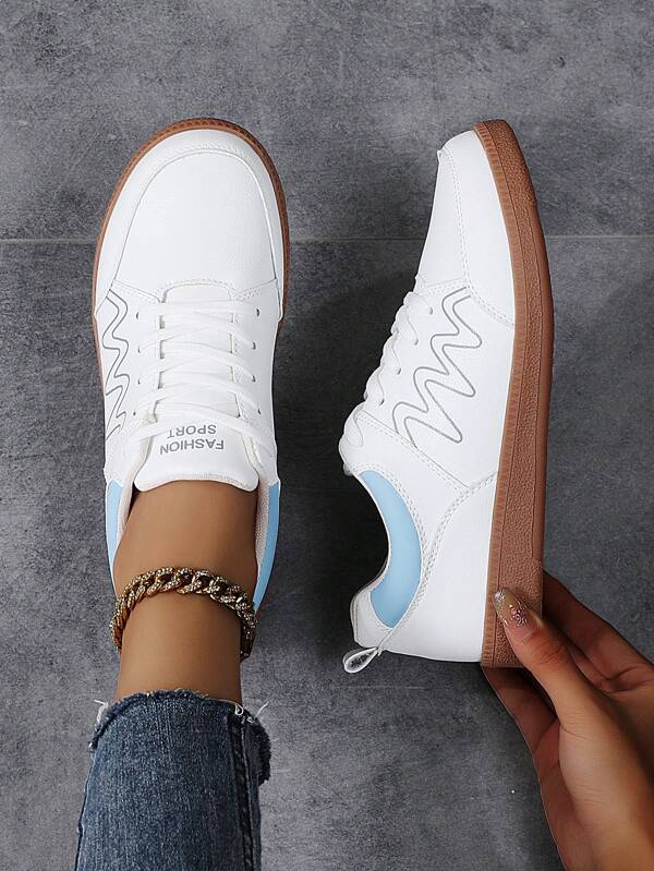 Zapatillas deportivas de mujer informales y planas, zapatos deportivos para uso exterior con suela blanda y versátiles de moda