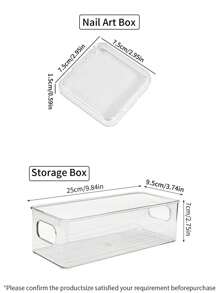10pcs/5pcs/1pc Nail Art Storage Box, Fake Nail Box, Transparent PET Material Display Box, Nail Beauty Flip Cover Small Box, Dustproof And Moisture-Proof, Desktop Storage Box, Drawer Organizer Box, Multifunctional Jewelry Box, Fake Eyelash Box,For Holiday Beach, Bathroom Collection, Bedroom Collection, Large Capacity