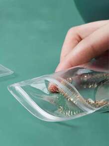 20 个防水防潮防氧化珠宝袋，透明袋，用于耳环、项链、手链、发饰、戒指的存储和整理，可重新密封的厚 OPP 袋 - 無色 - 查看 6