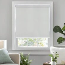 1Pc Deconovo Blackout Roller Cordless Window Shade - With Draw Rod, Modern Waterproof Rectangular Simple Design, 100% Blackout Window Treatment, Perfect For Home/Office - 淺灰色 - 查看 2