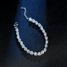 925 Silver Bracelet, Hollowed Out Bracelet, Elegant Jewelry Gift, Daily Wear Gift - White - View 8