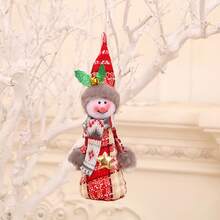 Christmas Tree Ornaments Hanging Cute Doll With Bell Decorations For Door Wall Window Indoor Outdoor Party Supplies