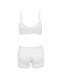 Laphilo Conjunto de ropa interior para mujer y niña, para danza, deportes, vida cotidiana, con sujetador y pantalones cortos cod.8400/3005 set