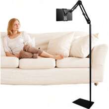 360-Degree Rotatable Metal Tablet Holder Heavy Duty Base Phone Floor Stand Overhead Bed Phone Mount For 4.7~12.9 Inch-Screen Devices (Floor Type) - 1 - View 2