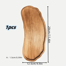 1 件新月奶酪盘、红木托盘、蛋糕盘、带凹槽浅盘、开胃菜托盘，适用于派对、餐厅、厨房用具、展示托盘、斋月用品